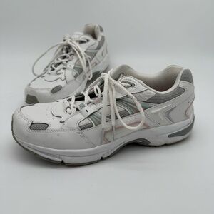 Vionic 23Walk White Leather Lace Up Walking Shoe Sneaker Size 10.5